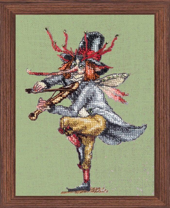Gallois Du Tylwyth (The Welsh of Tylwyth) - Robin&#39;s Orchestra by Nimuë Designer Annaïck Chauvel Fairytale counted cross stitch pattern