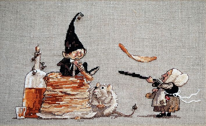 Pancakes! (Des Crepes!) by Nimuë Designer Annaïck Chauvel Fairytale counted cross stitch kit or pattern