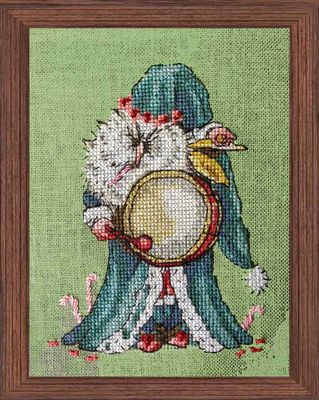 Le Jultomte de Suede (The Jultomte of Sweden) - Robin&#39;s Orchestra by Nimuë Designer Annaïck Chauvel Fairytale counted cross stitch pattern