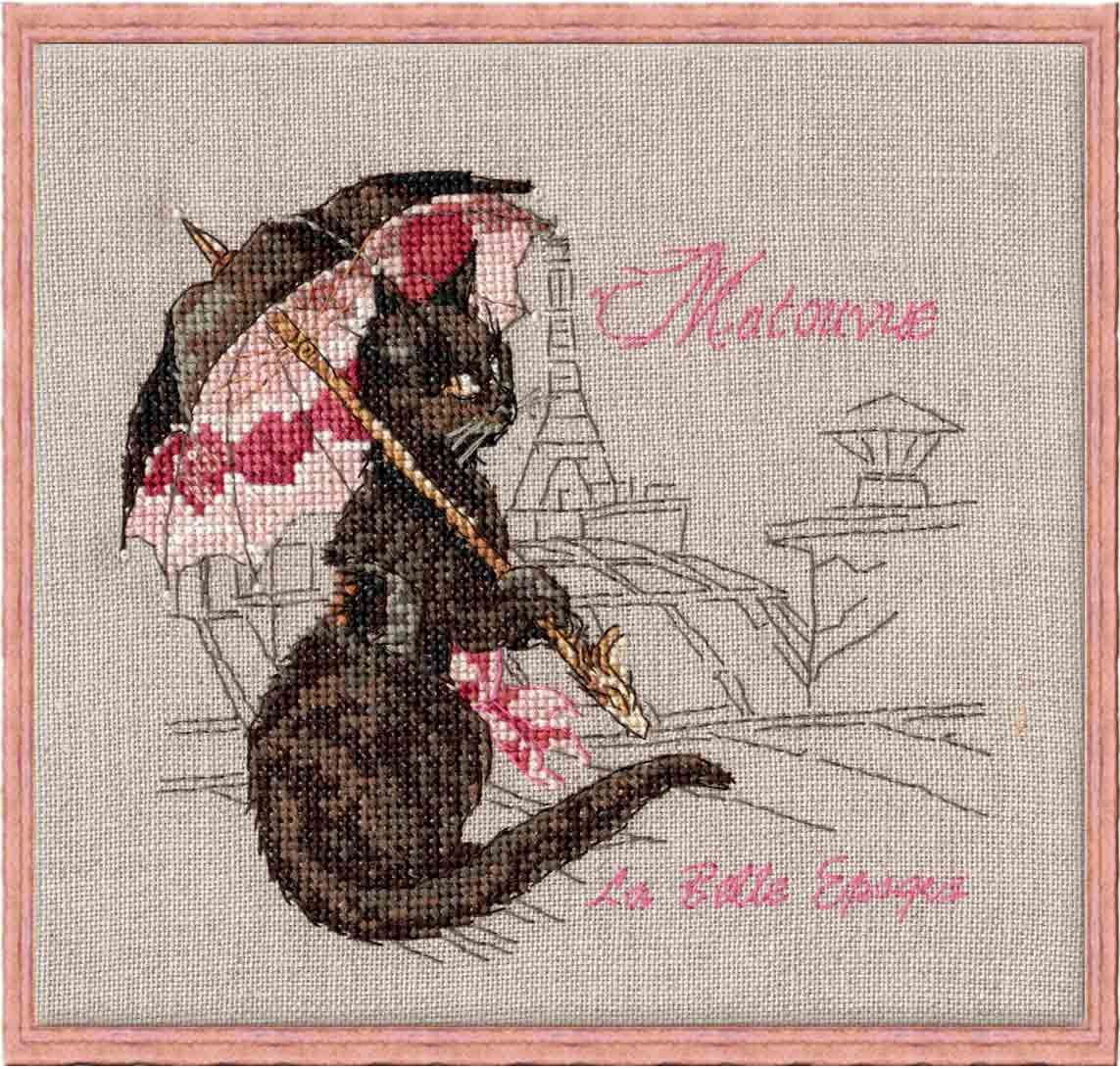 Matouvue by Nimuë Designer Annaïck Chauvel Kitten counted cross stitch pattern