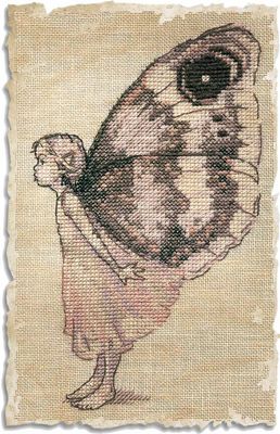 Le Papillon (Butterfly) by Nimuë Designer Annaïck Chauvel Fairy counted cross stitch Kit or printed cross stitch pattern