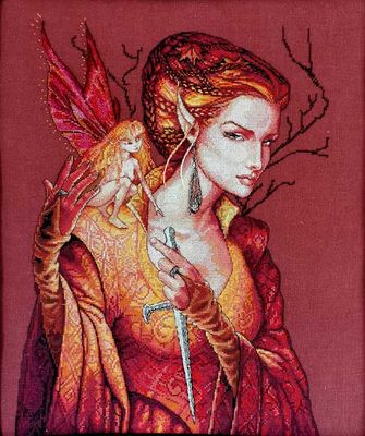 Reine des Fees (Fairy Queen) by Nimuë Designer Annaïck Chauvel Counted cross stitch pattern or Mini-kit