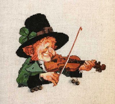 The Green Violin by Nimuë Designer Annaïck Chauvel. Fairytale counted cross stitch pattern