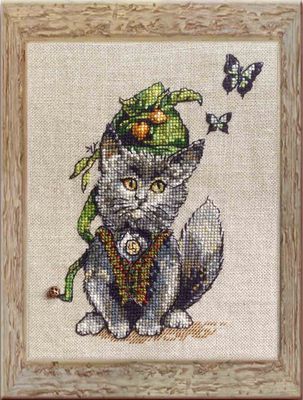 The Little Scotsman by Nimuë Designer Annaïck Chauvel Cat counted cross stitch pattern