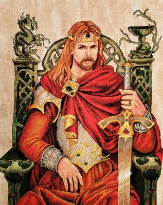 Roi Arthur (King Arthur) by Nimuë Designer Annaïck Chauvel Counted cross stitch Kit/Pattern design released 2021