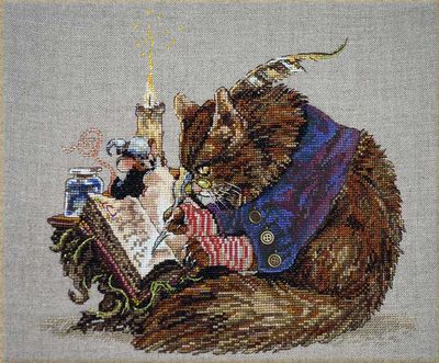 Le Challigraphe (Catligrapher) by Nimuë 2012 Designer Annaïck Chauvel Fairy counted cross stitch kit or printed pattern