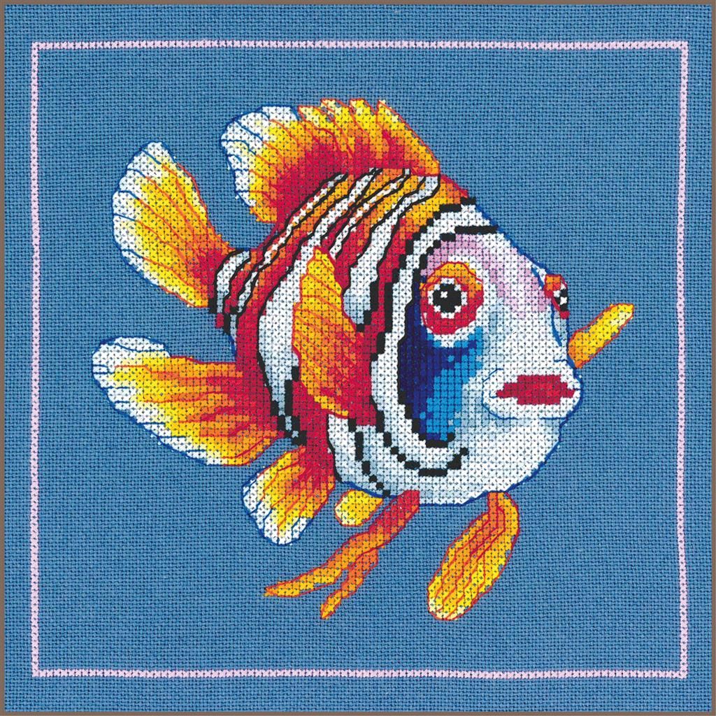 Jolly nemo fish by Lanarte 2025 Animal Collection Counted cross stitch kit