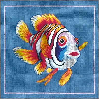 Jolly nemo fish by Lanarte 2025 Animal Collection Counted cross stitch kit