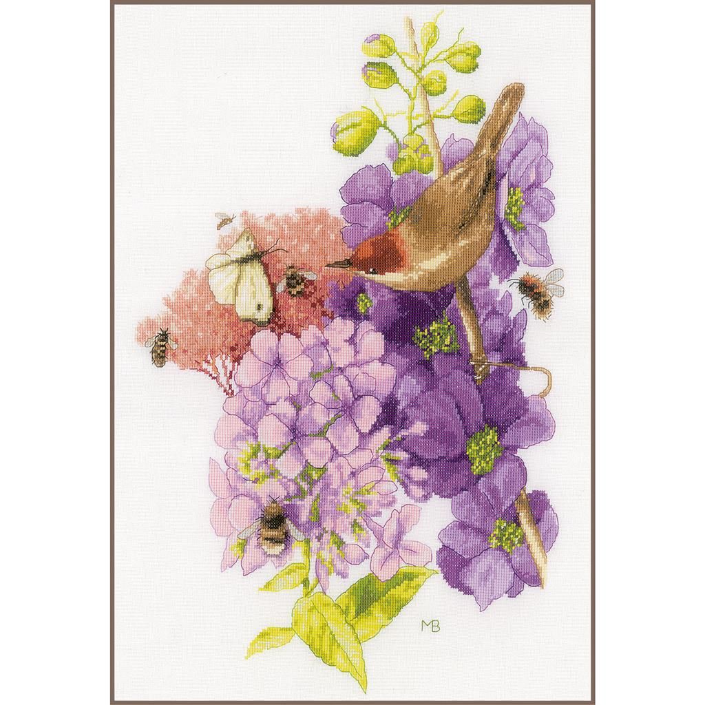 Everyone&#39;s flower encounter by Lanarte 2025 designer Marjolein Bastin Counted Cross Stitch kit