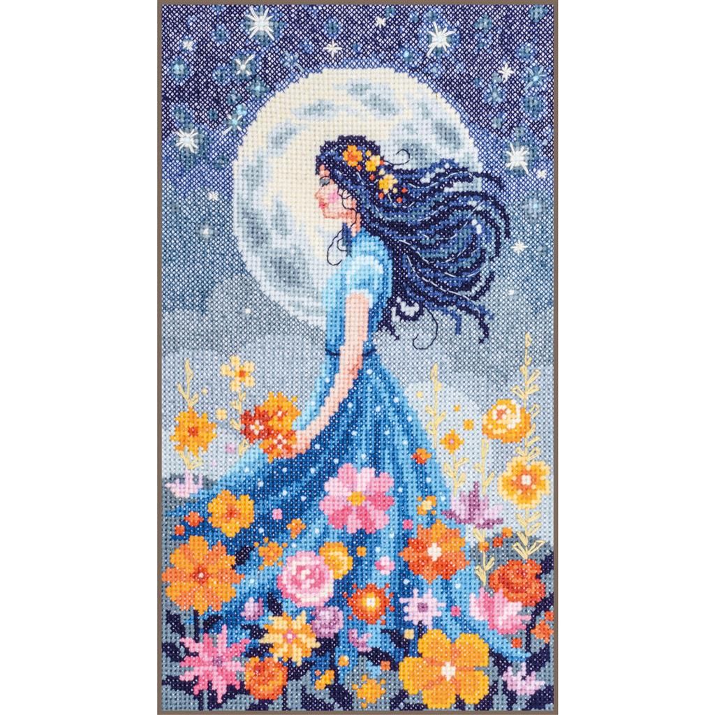 Girl with the moon by Vervaco 2025 Counted cross stitch kit