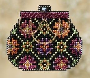 Coin Purse by Mill Hill 2010 Seasonal Ornament Series Spring Bouquet Collection Counted Glass Bead cross stitch kit