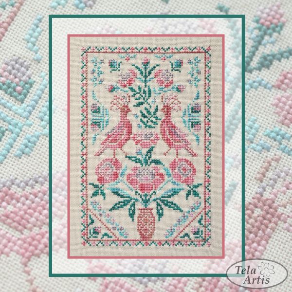 Peony by Tela Artis Tree of life series Cross stitch embroidery kit