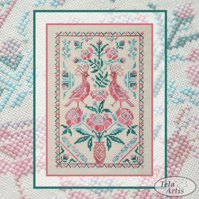 Peony by Tela Artis Tree of life series Cross stitch embroidery kit