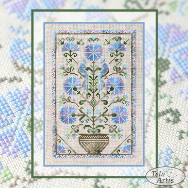 Cornflower by Tela Artis Tree of life series Cross stitch embroidery kit