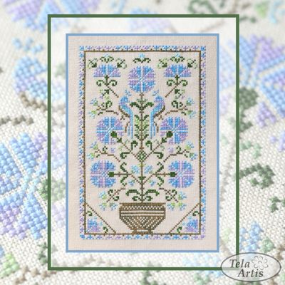 Cornflower by Tela Artis Tree of life series Cross stitch embroidery kit