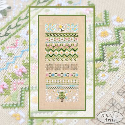 Chamomile by Tela Artis Banners Collection Cross and decorative stitches embroidery kit