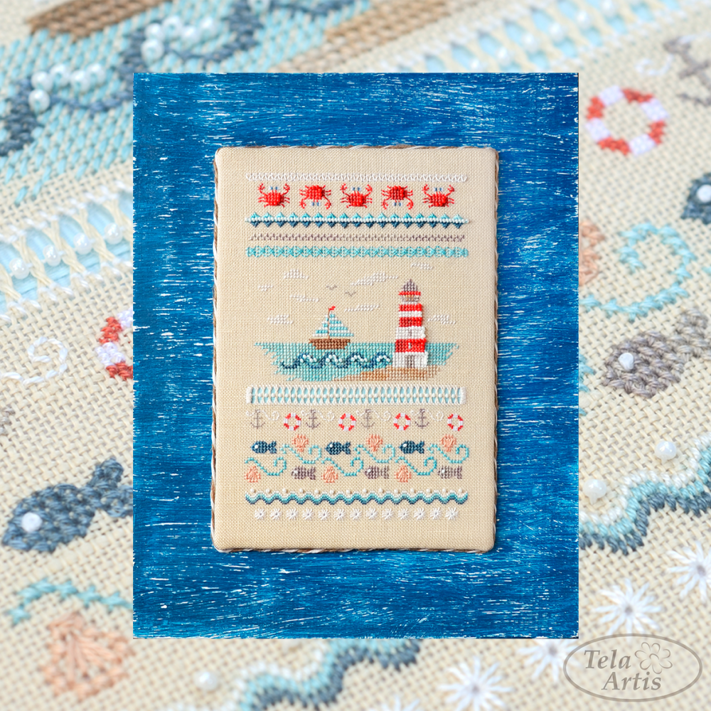 Sea adventures by Tela Artis Cross and decorative stitches embroidery kit