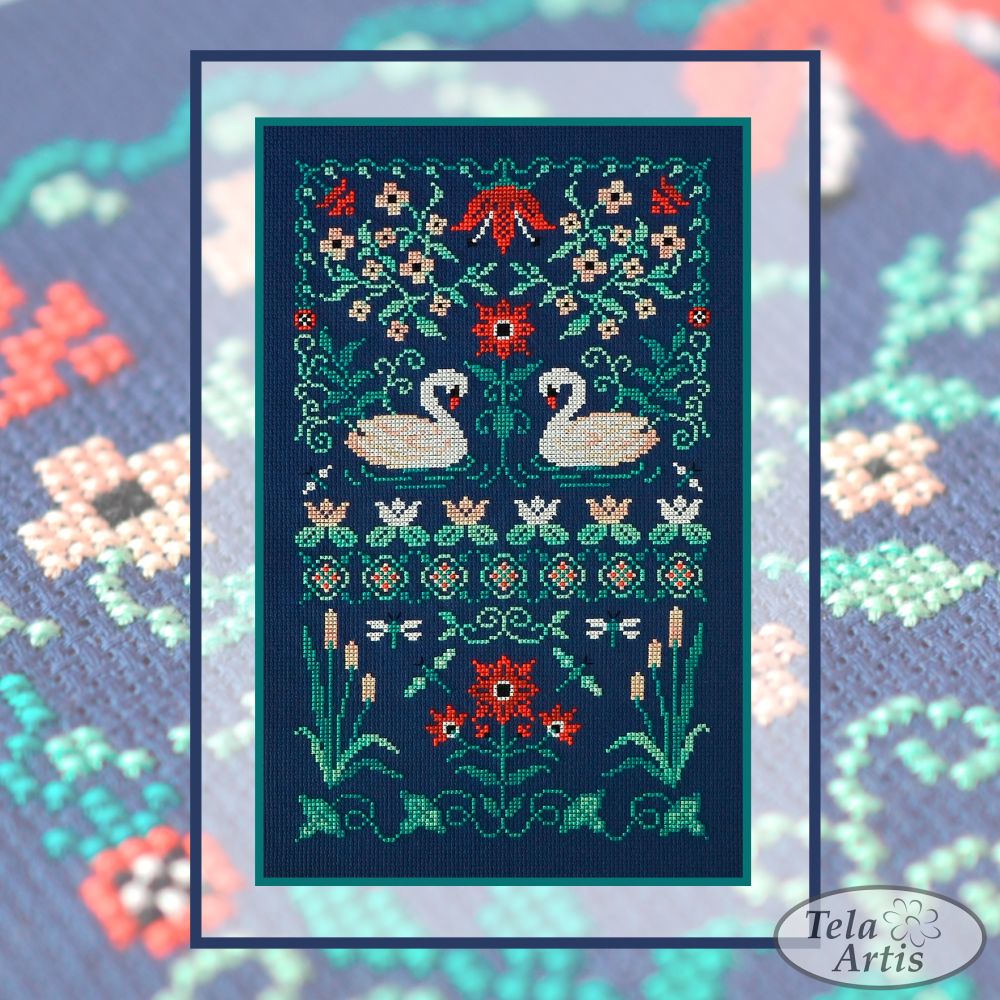 Love in the reeds by Tela Artis Cross stitch embroidery kit