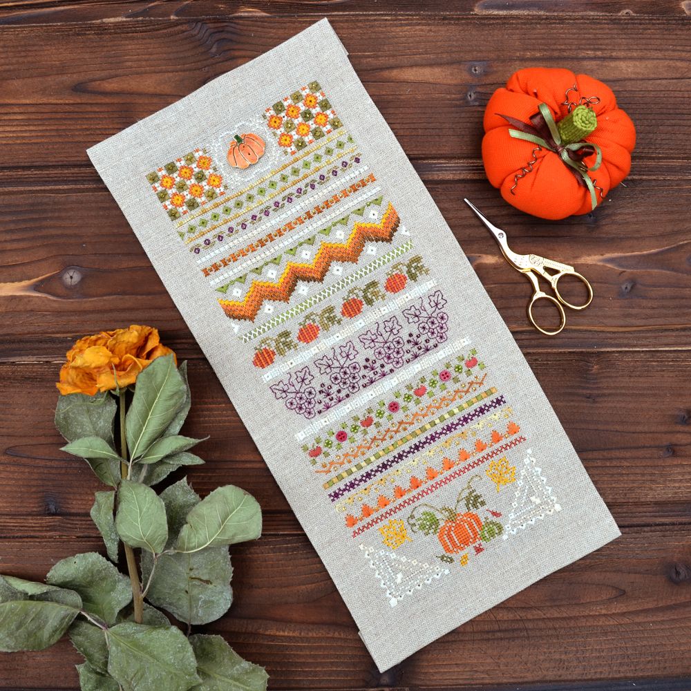 Autumn treasures by Tela Artis Banners Collection Cross and decorative stitches embroidery kit