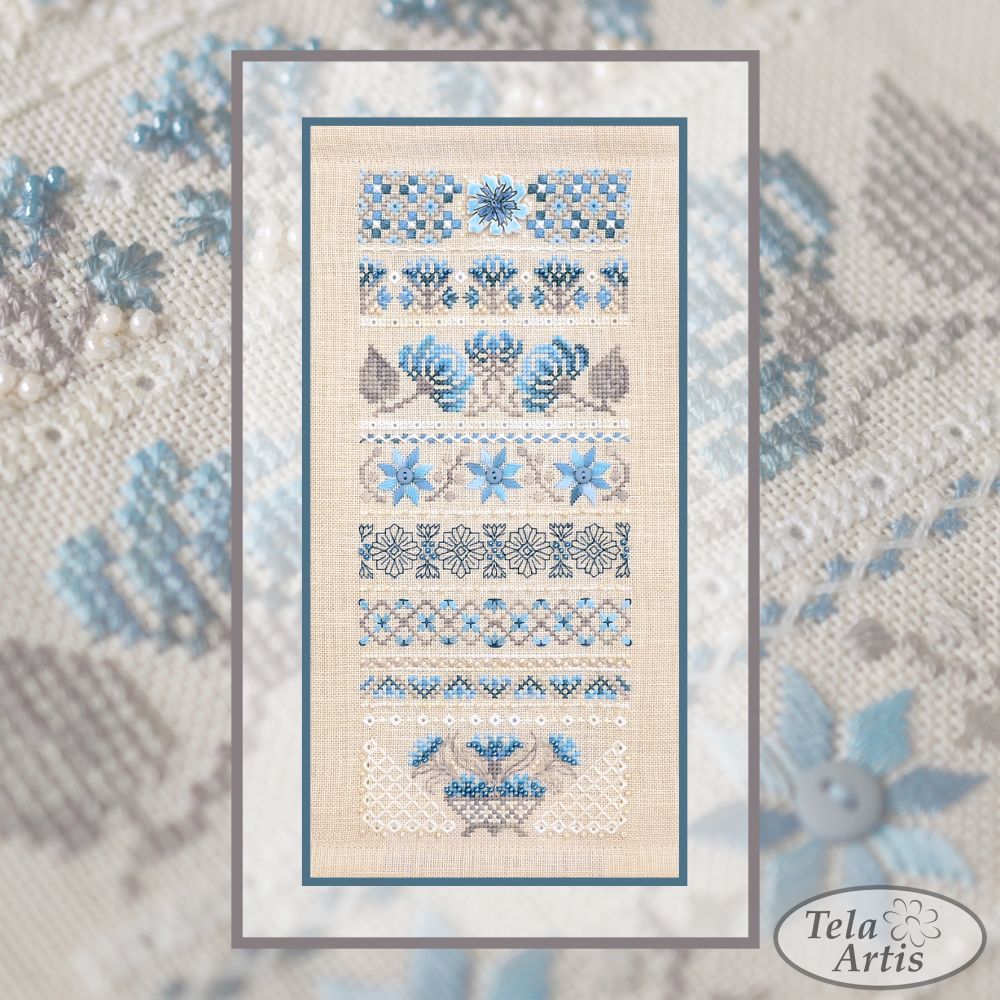 Cornflower patterns by Tela Artis Banners Collection Cross and decorative stitches embroidery kit
