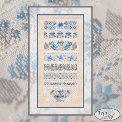 Cornflower patterns by Tela Artis Banners Collection Cross and decorative stitches embroidery kit