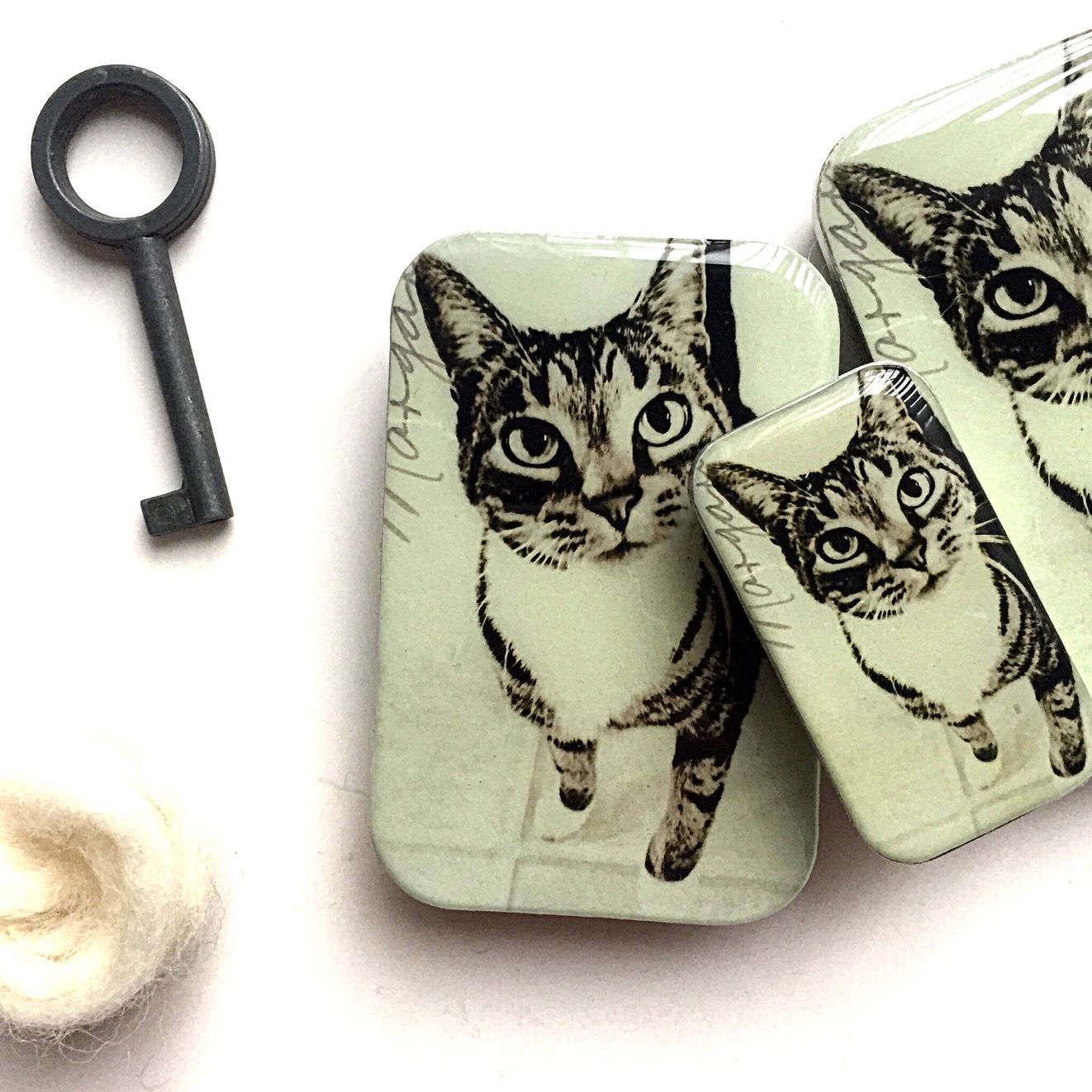 Cat Notions Large Tin by Firefly Notes Knitting &amp; Sewing Storage Tin with Resin Finish and Magnet