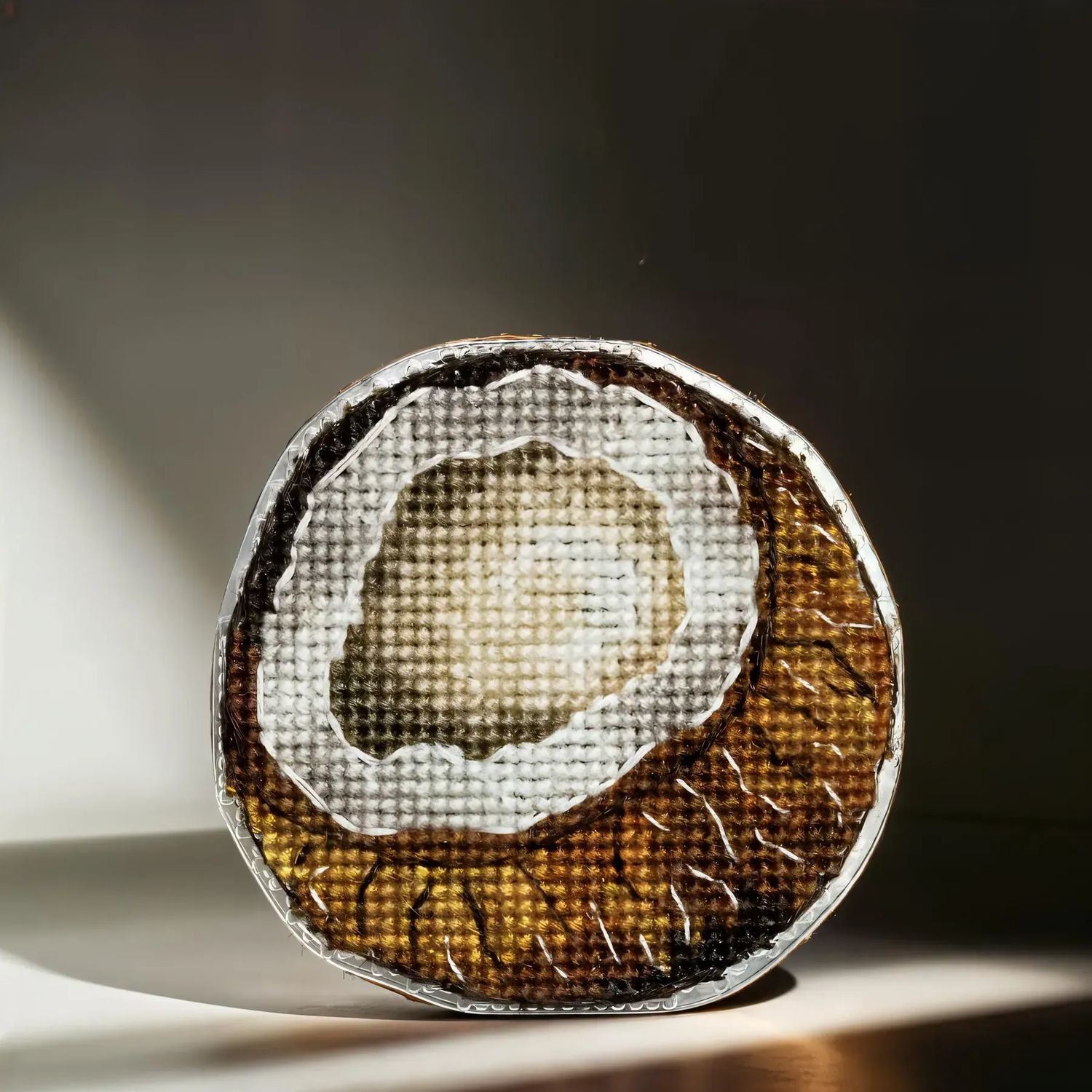 Coconut by Wonderland Crafts Double-Sided Cross stitch kit on a plastic base with magnet