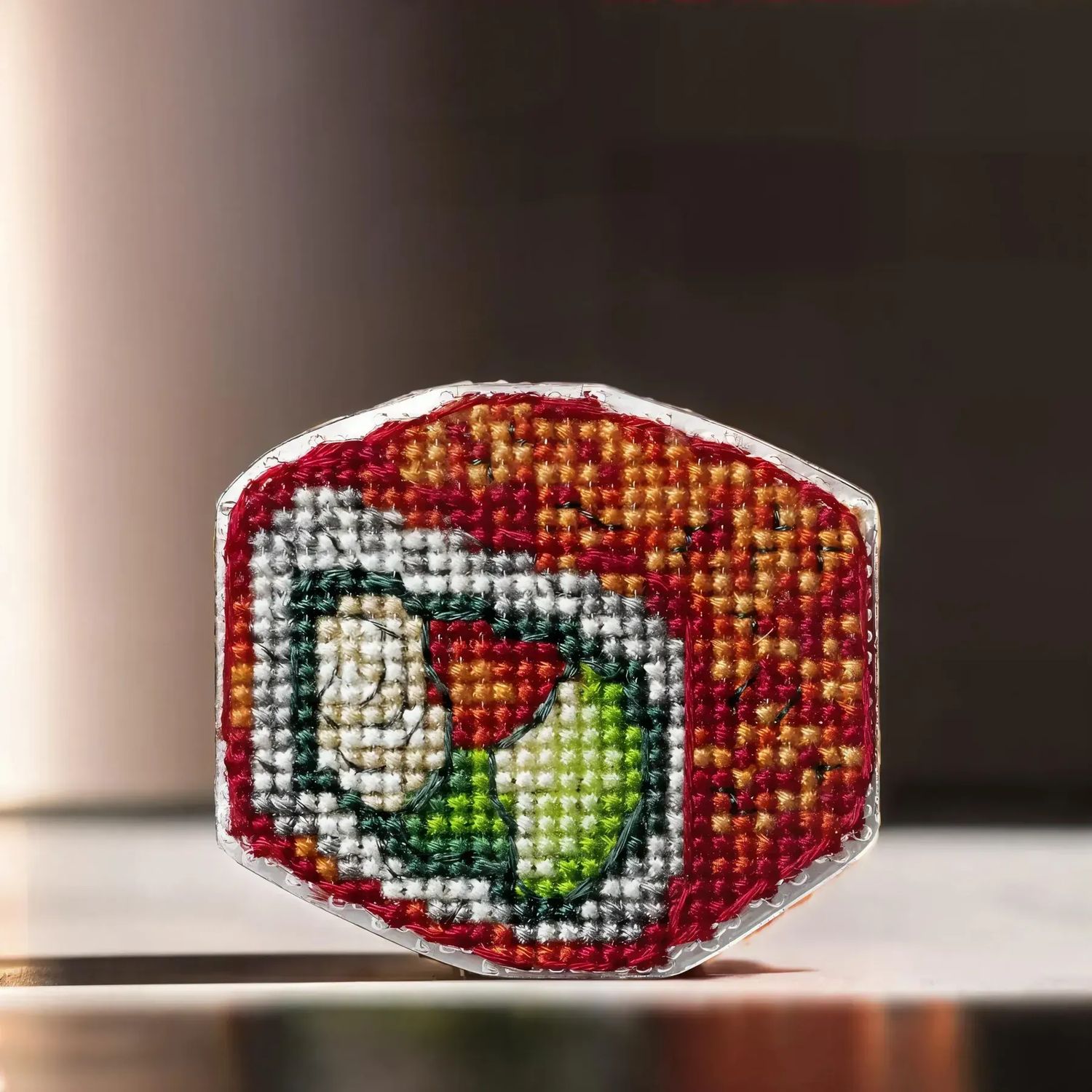 California Sushi by Wonderland Crafts Double-Sided Cross stitch kit on a plastic base with magnet