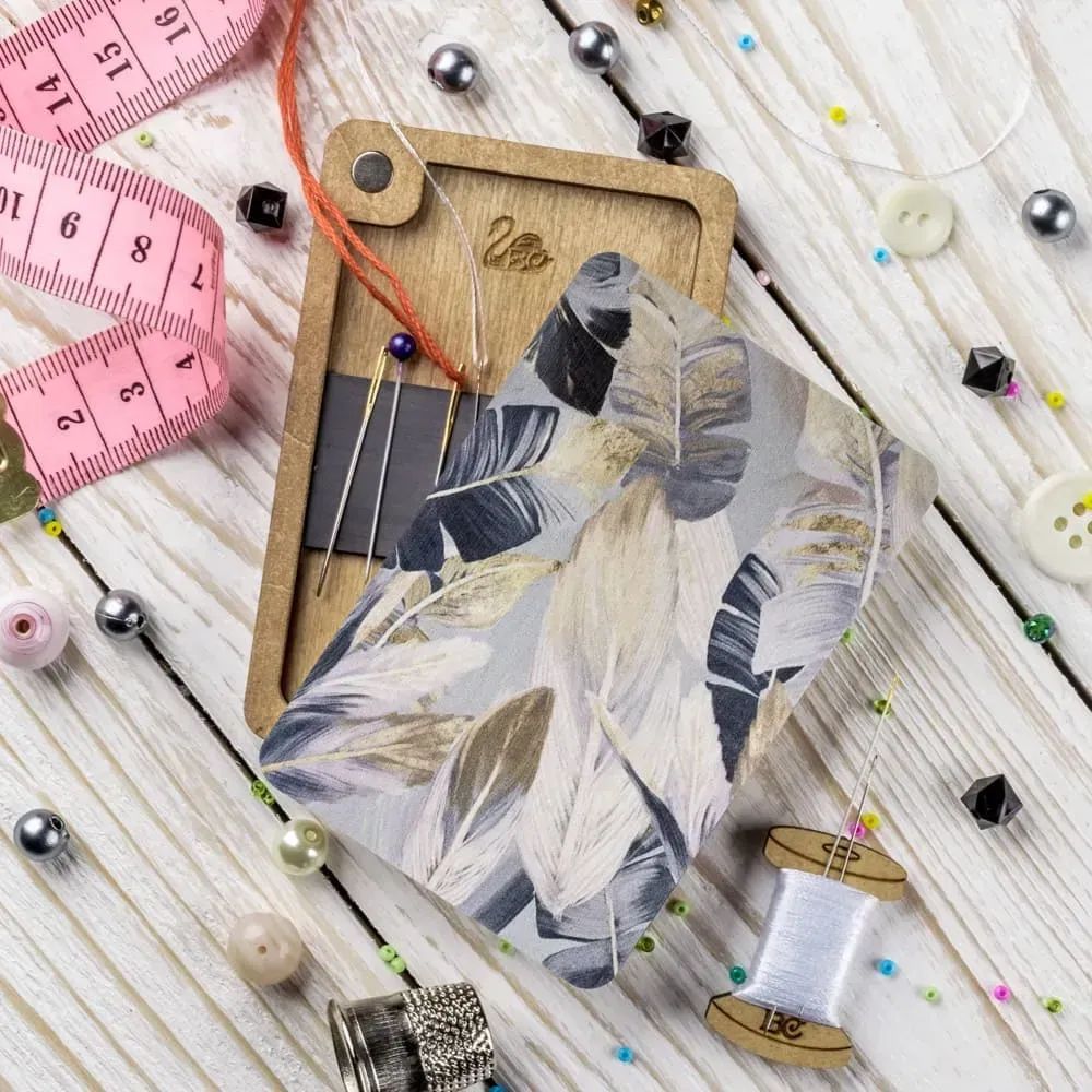 Feathers Needle holder by Wonderland Crafts Box for handicraft Organizer