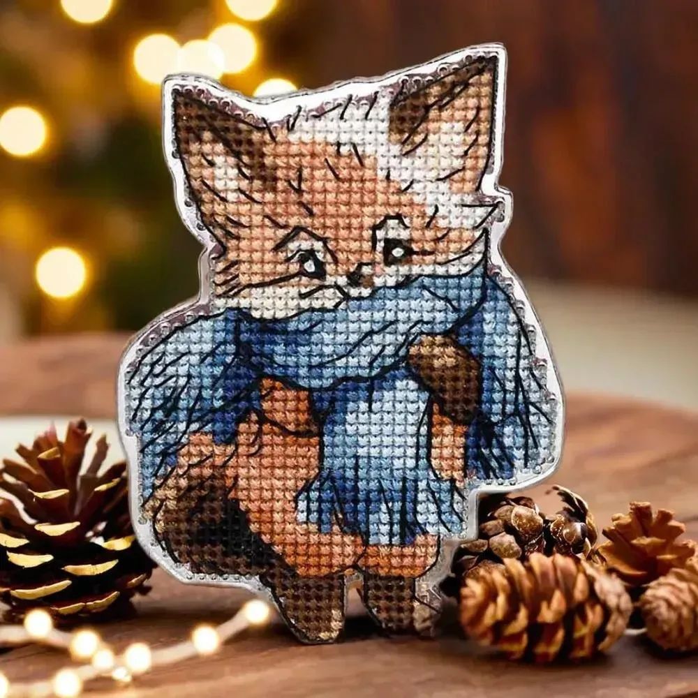 Fox by Wonderland Crafts Cross stitch kit on a plastic base. Made in Ukraine