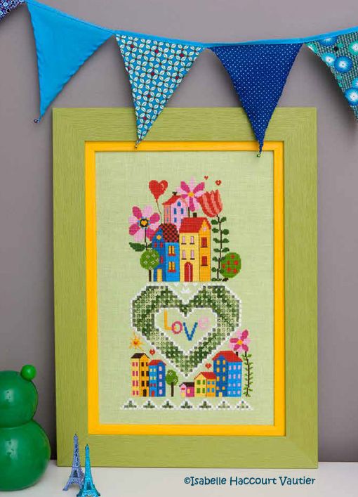 Des couleurs dans ma ville (Colors in my city) by Isabelle Vautier Hardanger Collection Cross stich pattern
