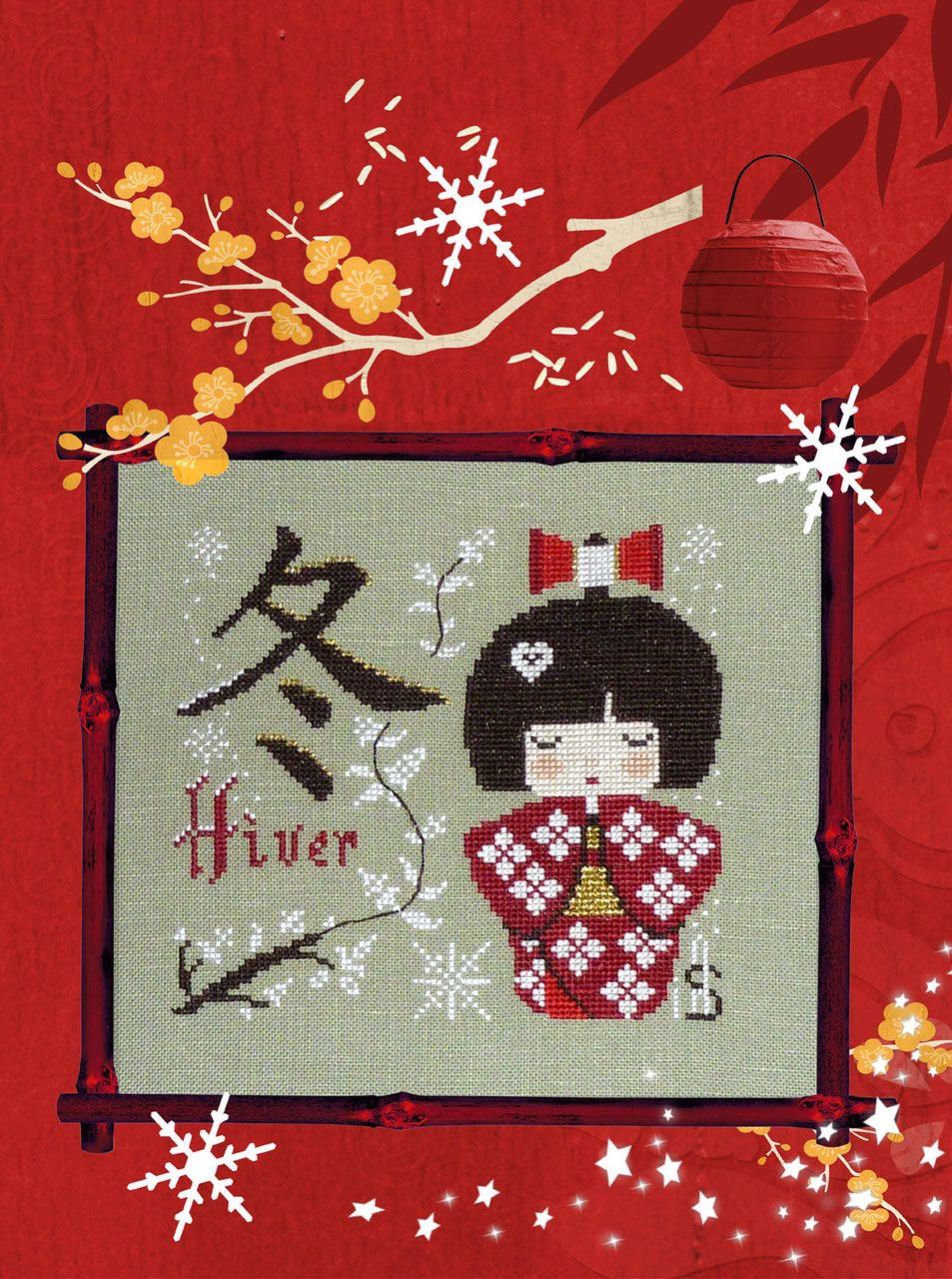 Laladoll en hiver (Laladoll in Winter) by Isabelle Haccourt Vautier Printed cross stich pattern