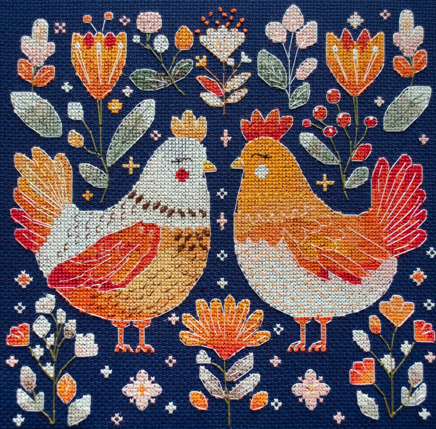Best hen friends by Abris Art Deco Scenes Collection. Counted Cross Stitch Kit