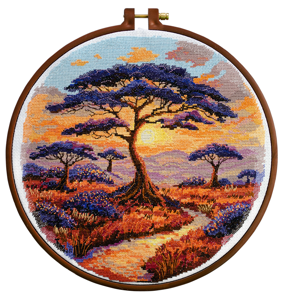 Spaces of Savannah by Abris Art Deco Scenes Collection. Counted Cross Stitch Kit