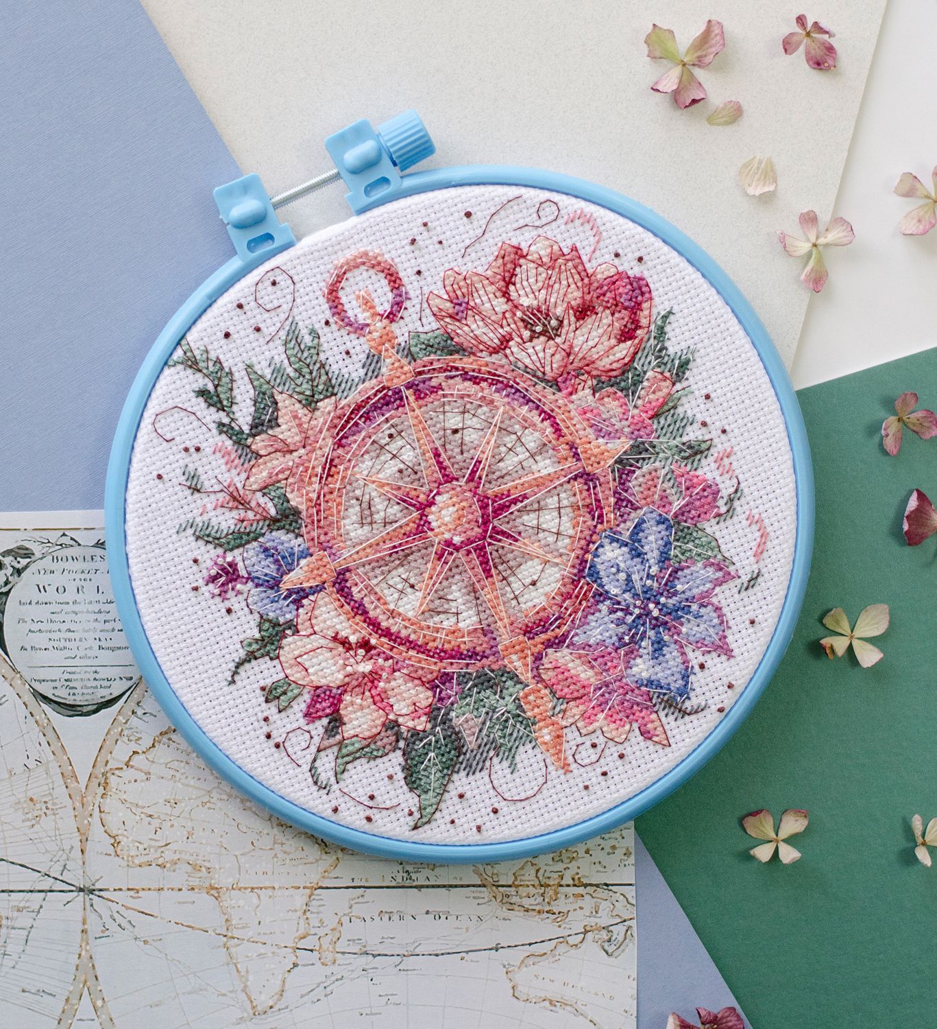 Direction to harmony by Abris Art Counted Cross Stitch Kit with Decorative Embroidery Frame
