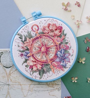 Direction to harmony by Abris Art Counted Cross Stitch Kit with Decorative Embroidery Frame