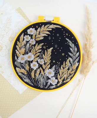Shine from the starlight by Abris Art. Counted Cross Stitch Kit Extras: Decorative Embroidery Frame