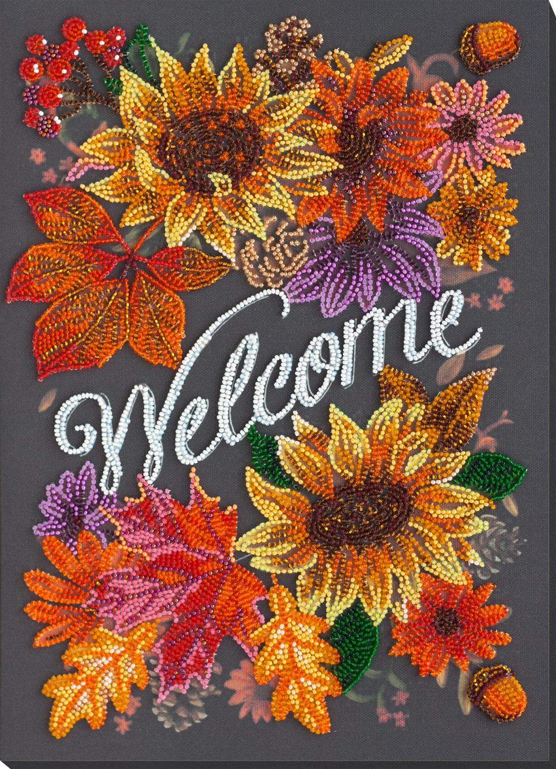 Welcoming autumn by Abris Art Deco Scenes Collection. Bead Embroidery Kit