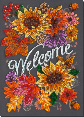 Welcoming autumn by Abris Art Deco Scenes Collection. Bead Embroidery Kit