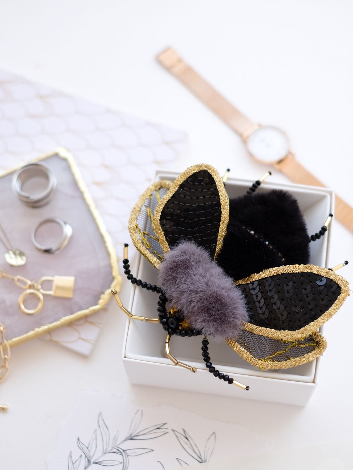 Velvet story by Abris Art Decoration Brooches (jewelry) with beads. Bead Embroidery Kit