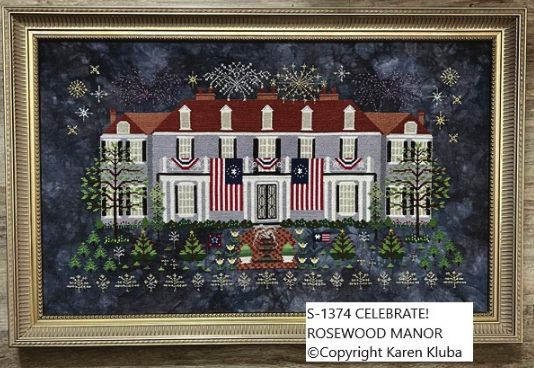 Celebration by Rosewood Manor Design 2025 Primitive embroidery cross stich pattern