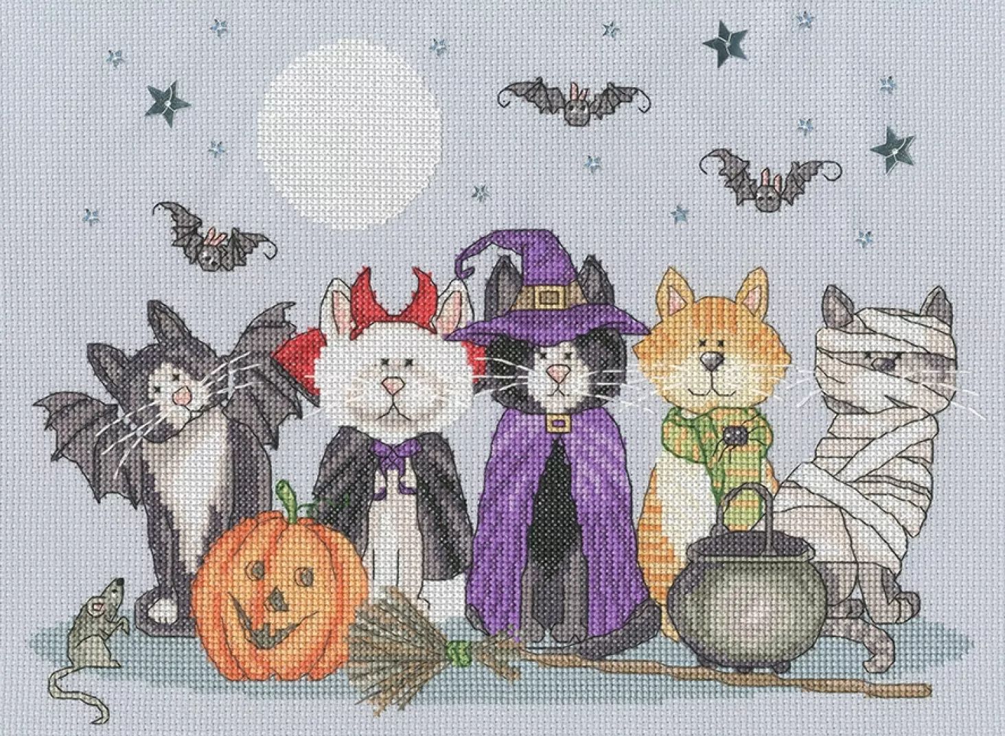 Howling Hounds by Bothy Threads 2025 Original artwork by Karen Tye-Bentley. Bothy Threads Holiday Collection 2025 Counted Cross Stitch Kit