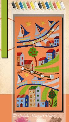 Quand le soleil se couche (When the sun sets) by Isabelle Haccourt Vautier Collection Colorisa Printed cross stitch pattern