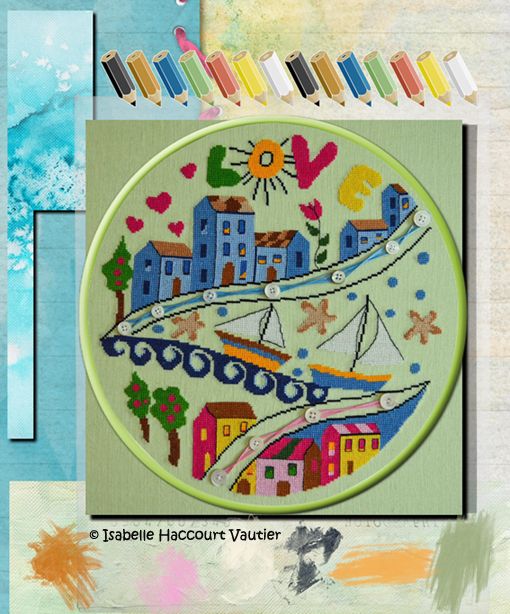 Ring of Love by Isabelle Haccourt Vautier Collection Colorisa Printed cross stich pattern
