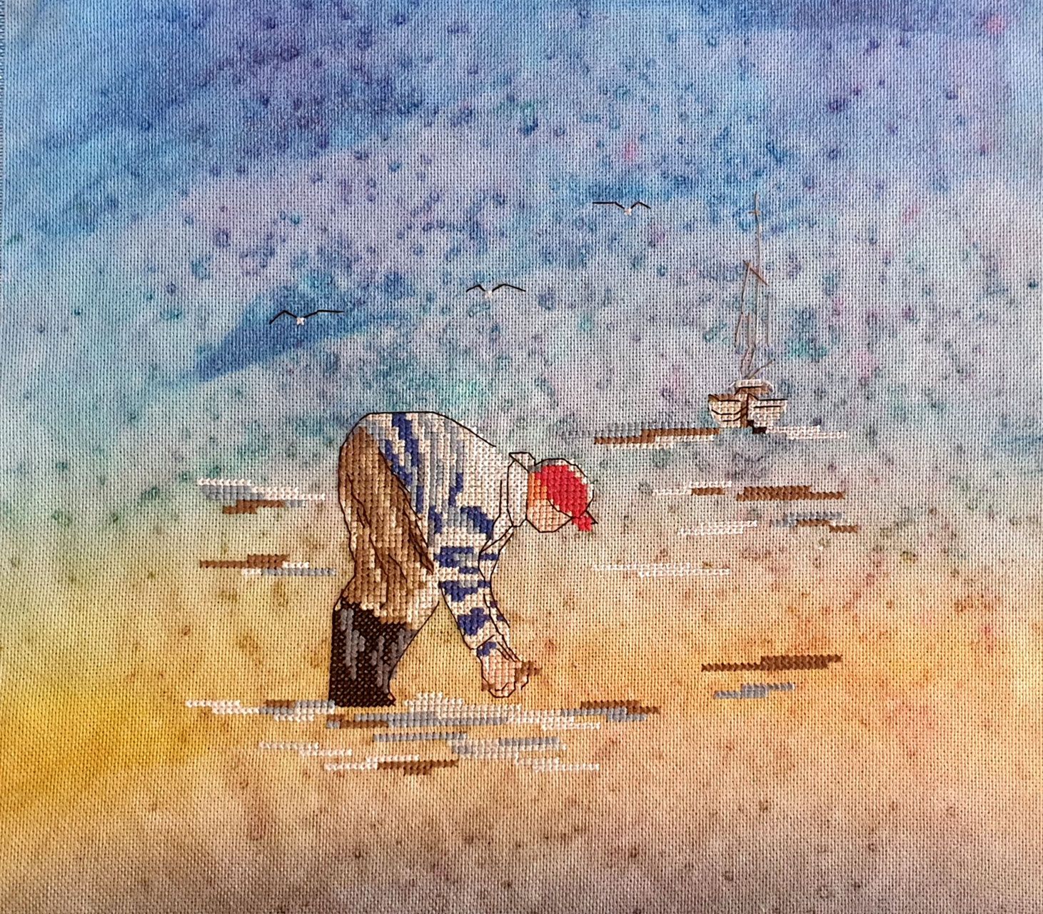 Vite à la pêche (Quickly go fishing) by Isabelle Haccourt Vautier A La Belle Etoile Collection  Printed cross stitch pattern