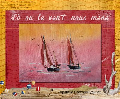 La ou le vent nous mène (Where the wind takes us) by Isabelle Haccourt Vautier A La Belle Etoile Collection  Printed cross stitch pattern
