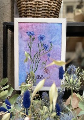 Le Bleuet (The Cornflower) by Isabelle Haccourt Vautier A La Belle Etoile Collection  Printed cross stitch pattern