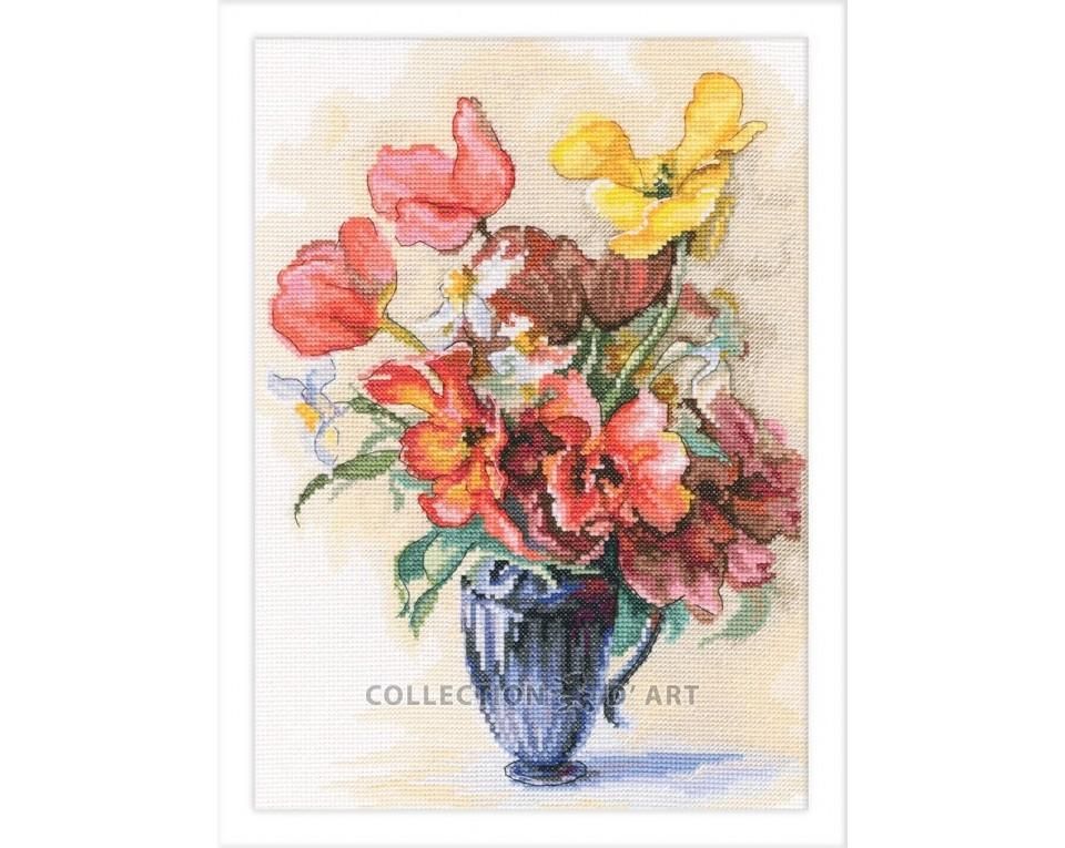Tulips and daffodils by RTO Counted Cross Stitch Kit
