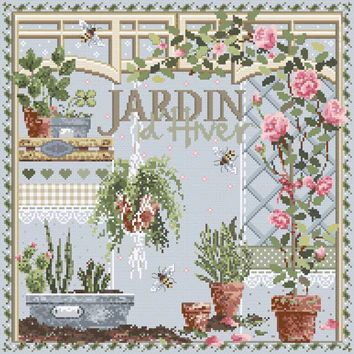 Jardin d&#39;Hiver (Winter Garden) by Madame la Fee Counted Cross stitch pattern or Kit