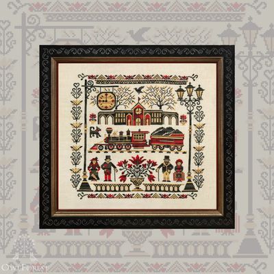 At the Railway Station by Owl Forest Embroidery. Embroidery cross stitch kit 2022